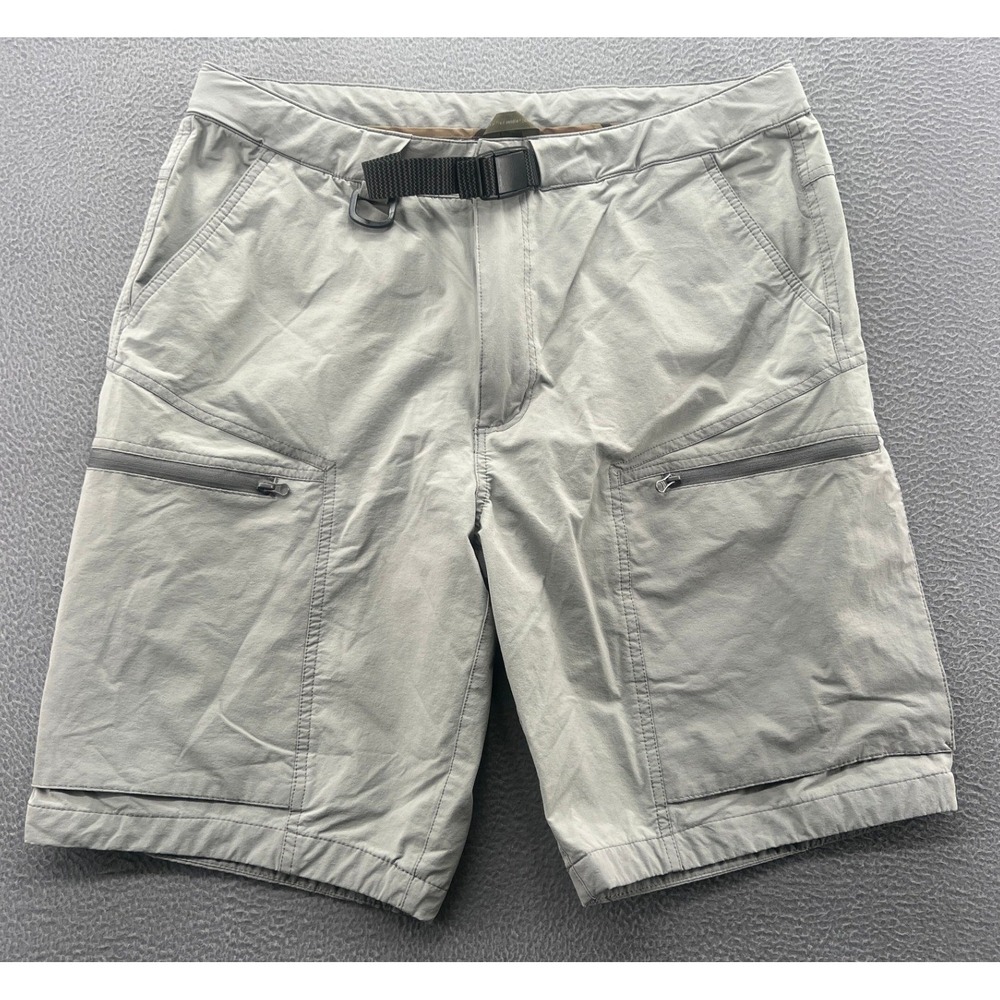 Free Soldier Tactical Cargo Shorts Men 34 Gray Hiking Outdoor Belted